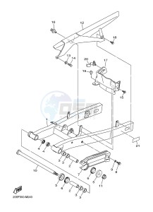 XJ6N 600 XJ6-N (NAKED) (B611 B612) drawing REAR ARM