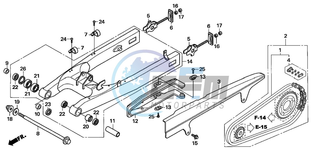 SWINGARM (CBF600S6/SA6/N6/NA6)