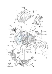 YFM450FWAD YFM45GPXG GRIZZLY 450 EPS (2LCB) drawing FRONT FENDER