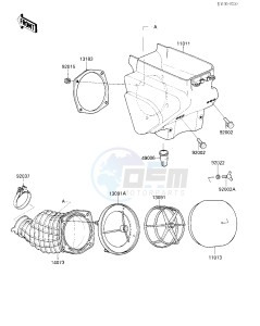 KX 500 D [KX500] (D1) [KX500] drawing AIR CLEANER