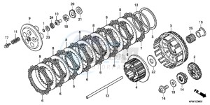 CRF250RF CRF250R Europe Direct - (ED) drawing CLUTCH