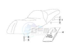 SR 300 Max drawing Saddle seats - Tool roll