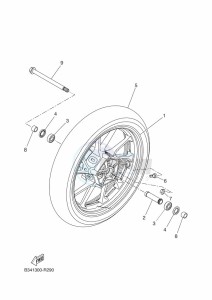 XSR700 MTM690-U (BJW1) drawing FRONT WHEEL