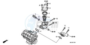 CBR600RAA Europe Direct - (ED / ABS) drawing THERMOSTAT