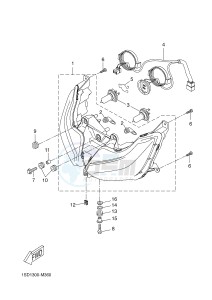 YP125RA (ABS) X-MAX 125 ABS (2DMJ 2DMJ) drawing HEADLIGHT