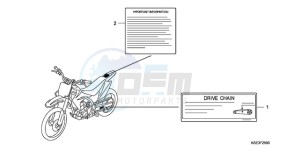 CRF150R9 Europe Direct - (ED) drawing CAUTION LABEL