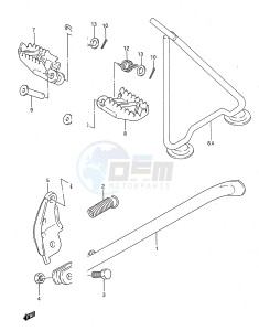 RM125 (E28) drawing STAND - FOOTREST