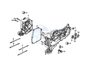 ORBIT 50 drawing CRANKCASE L / R / STARTER