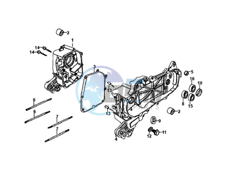 CRANKCASE L / R / STARTER