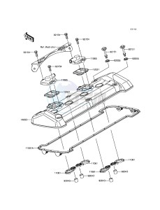 Z800 ZR800EGF UF (UK FA) XX (EU ME A(FRICA) drawing Cylinder Head Cover