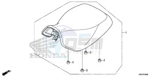 TRX420TM1G TRX500FA Europe Direct - (ED) drawing SEAT