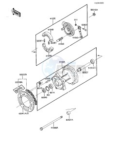 KX 60 A [KX60] (A1-A2) [KX60] drawing REAR HUB_BRAKE_CHAIN