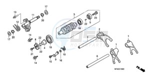 CBF1000TA France - (F / ABS CMF) drawing GEARSHIFT DRUM