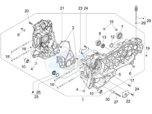 Beverly 250 e3 drawing Crankcase