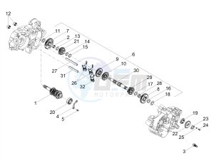 SX 50 LOW SEAT E4 (EMEA) drawing Gear box - Gear assembly