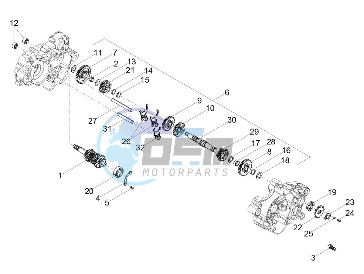 Gear box - Gear assembly