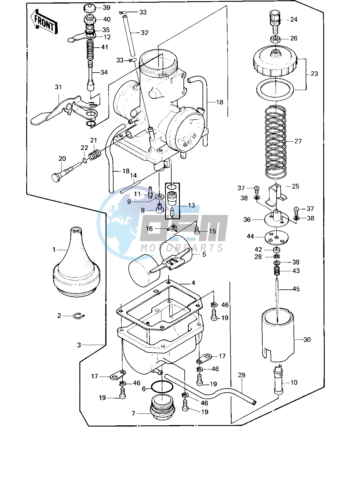 CARBURETOR   -- 80-81 KE175-D2_D3- -