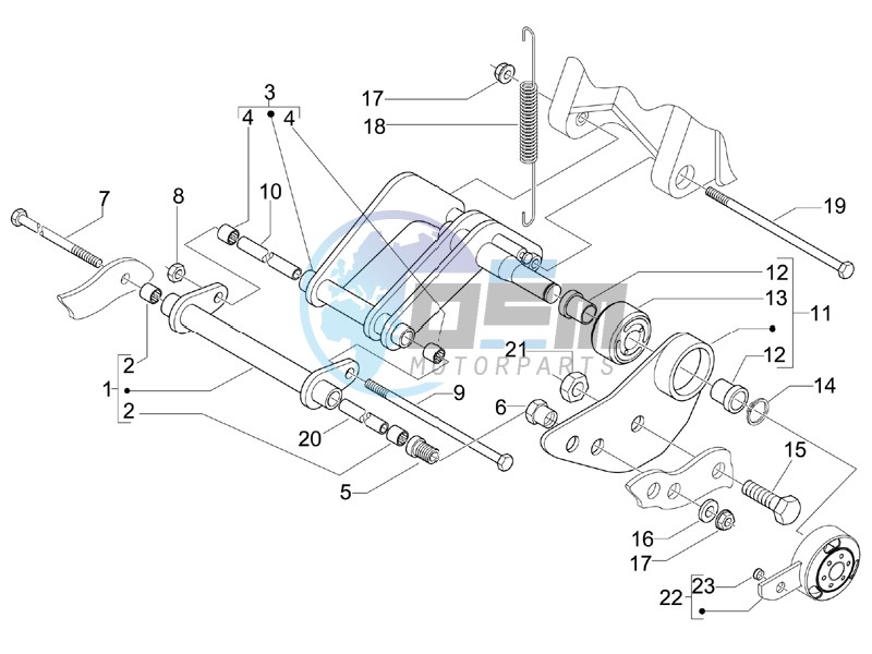 Swinging arm