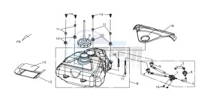 QUAD LANDER 300 drawing FUEL TANK - FUEL CUT