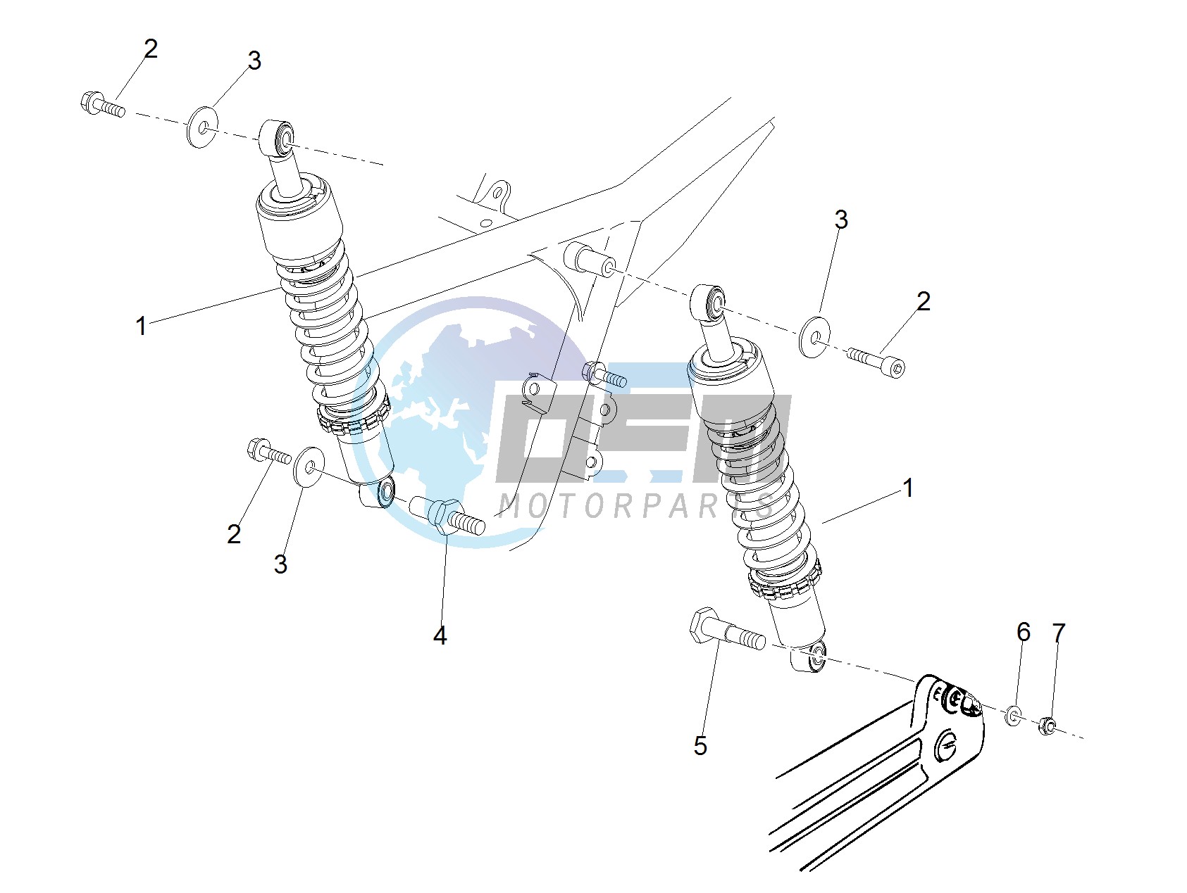 Rear shock absorber