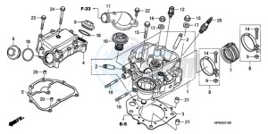 TRX420FPMA U / PS 4WD drawing CYLINDER HEAD