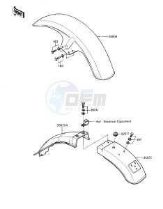 KZ 1100 L [LTD SHAFT] (L1) [LTD SHAFT] drawing FENDERS