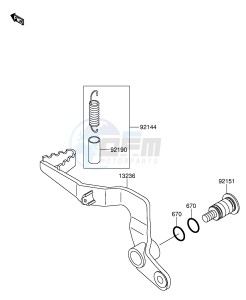 RM65 (E3) drawing BRAKE PEDAL