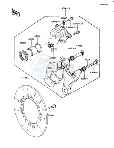 KZ 1100 B [GPZ) (B1-B2) [GPZ) drawing REAR BRAKE