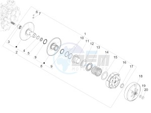 MEDLEY 150 4T IE ABS MA03M, M885M (APAC) drawing Driven pulley