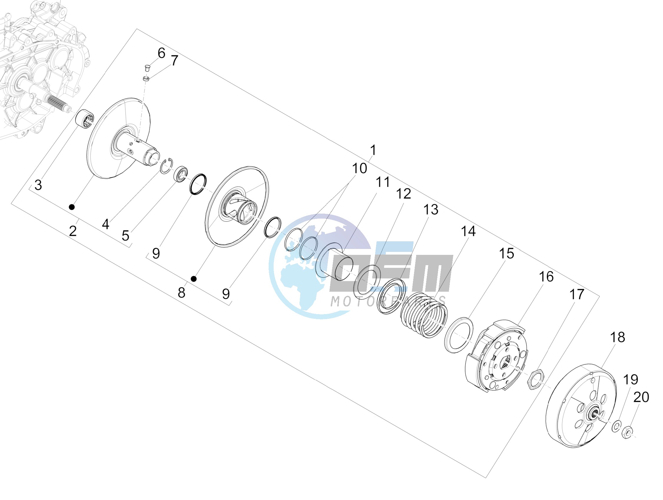 Driven pulley