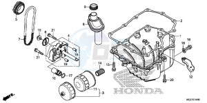 CB500XAF CB500X UK - (E) drawing OIL PAN/ OIL PUMP