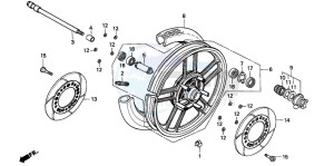 CBX750P2 drawing FRONT WHEEL