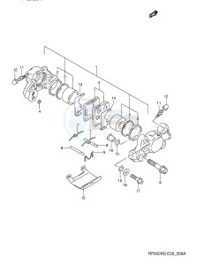 RF600R (E28) drawing REAR CALIPER (MODEL S)