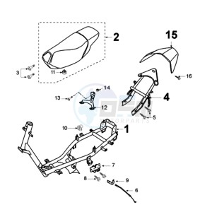 VIVA 2 SP drawing FRAME AND SADDLE