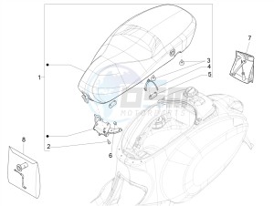 SPRINT 150 4T 3V IGET ABS-NOABS E2-E3-E4 (APAC) drawing Saddle/seats