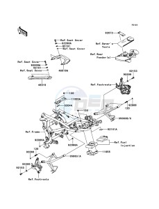 VERSYS_ABS KLE650DBF GB XX (EU ME A(FRICA) drawing Frame Fittings