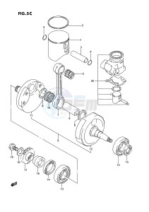 RMX250 (E3) drawing CRANKSHAFT (MODEL S T)