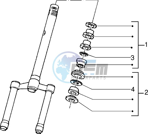 Steering bearing ball tracks