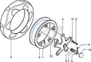 Zip 50 SP H2O Liquid cooling drawing Rear Wheel