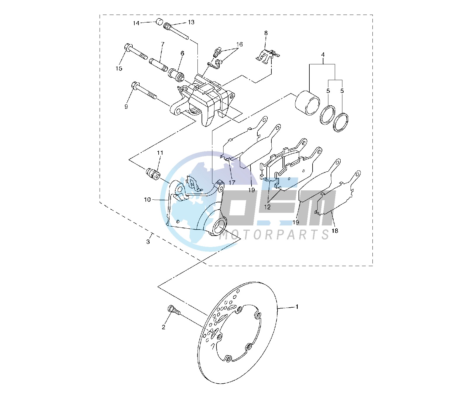 REAR BRAKE CALIPER