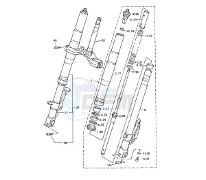 YZF SP 750 drawing FRONT FORK