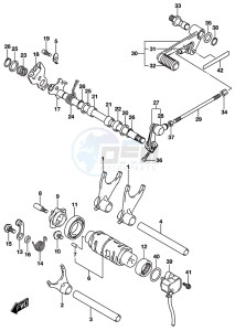 GSX-S750A drawing GEAR SHIFTING