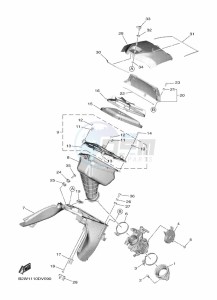 YZ450F (B2W6) drawing INTAKE