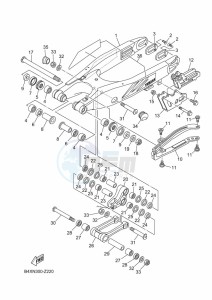 YZ125 (B4XN) drawing REAR ARM