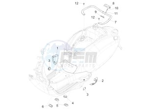 SPRINT 150 4T 3V IE ABS E3 (EMEA) drawing Side cover - Spoiler