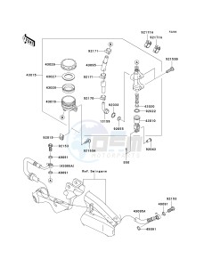 EX 650 A [NINJA 650R] (A6F-A8F) A6F drawing REAR MASTER CYLINDER