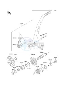 KX 250 M (M2) drawing KICKSTARTER MECHANISM