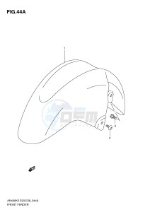 AN400 (E3-E28) Burgman drawing FRONT FENDER (AN400SK5 SK6)