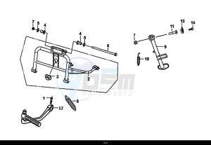 FIDDLE III 50 (XA05W5-EU) (L8-M0) drawing MAIN STAND KICK STARTER ARM