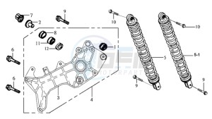 JOYRIDE 200i drawing REAR SUSPENSION - REAR FORK